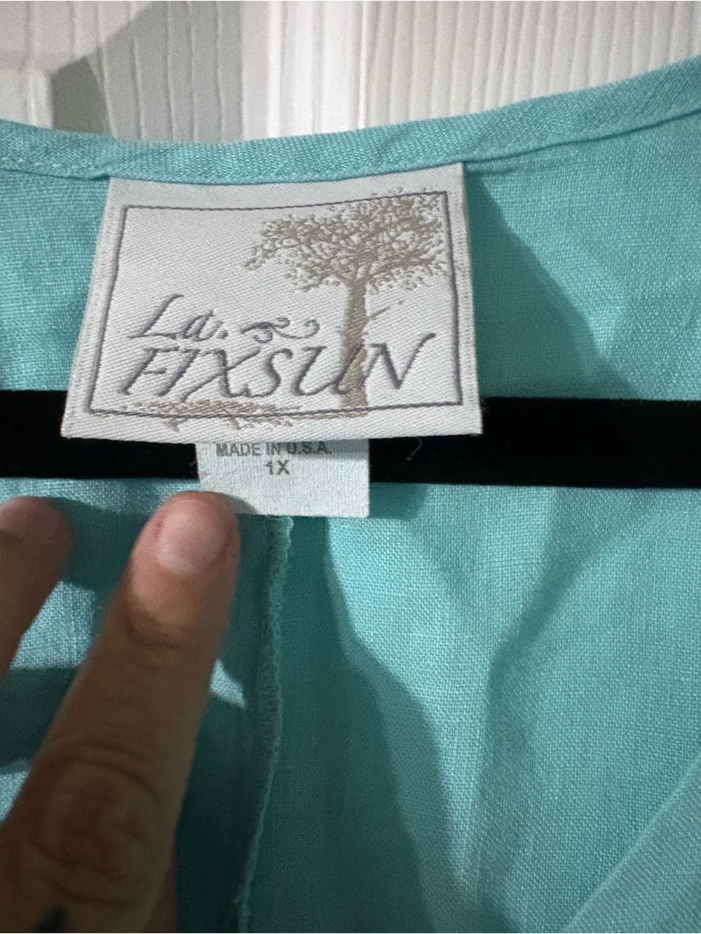 La Fixsun 100% Linen Lagenlook Asymmetrical Top Size 1X - Picture 2 of 2